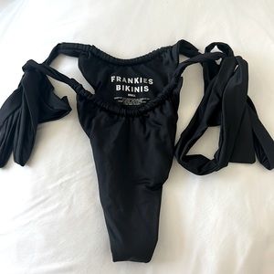 Frankie’s Bikini Willow Cheeky Black Bikini Bottom - Size S